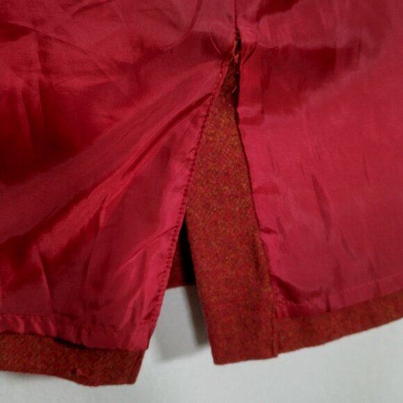Chadwicks of Boston Pencil Skirt Size 18W Rust Orange Wool Blend Office Wear - Picture 14 of 15